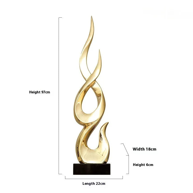 High-rise festival decoration ornament in resin and plastic with a modern simple design.