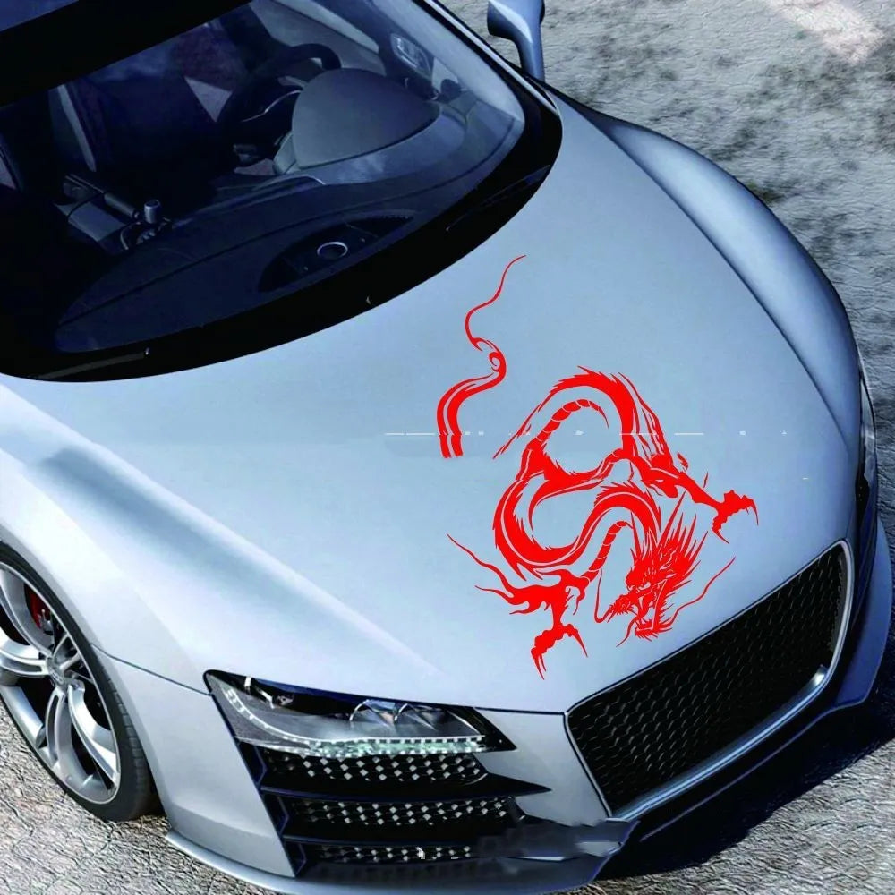 50x36 cm dragon design car body sticker for front-end vehicle modification in pet vinyl material