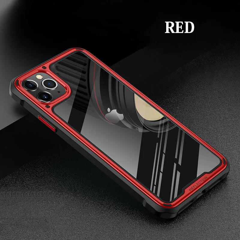 Silicone phone case with transparent back for Apple iPhone 11 series in multiple colours