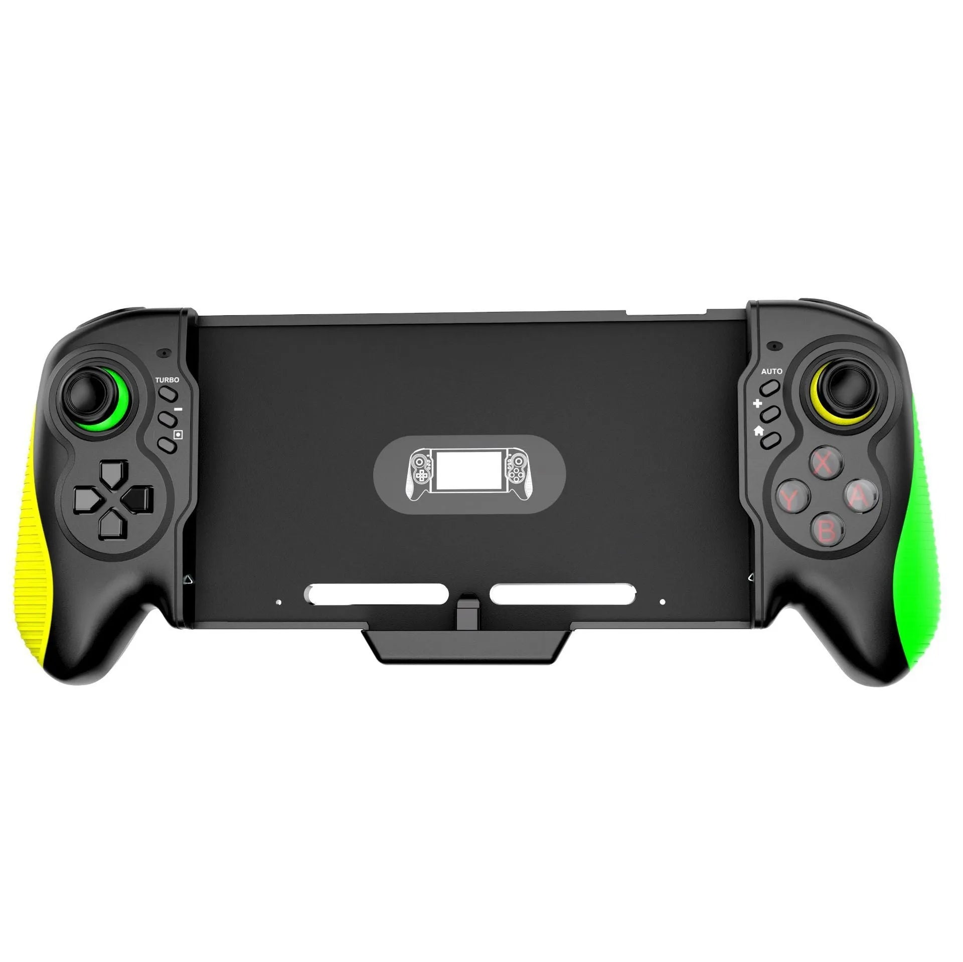 Yellow-green game controller with somatosensory burst function for Nintendo Switch and PC gaming