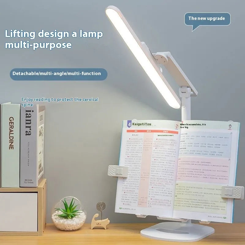 Multifunctional reading bookshelf table lamp with adjustable colour temperature settings and integrated storage