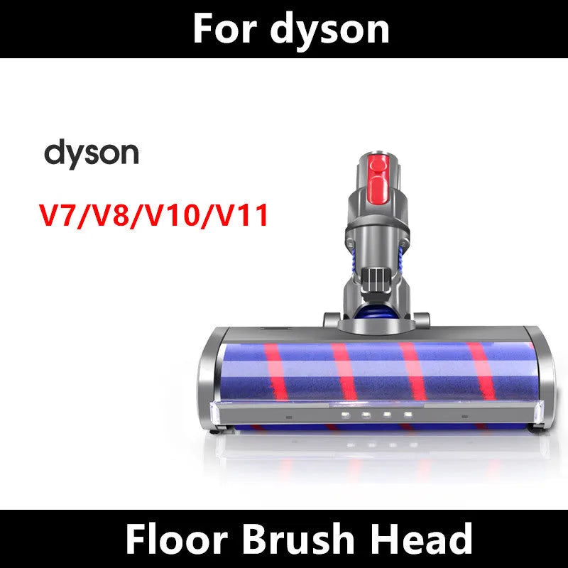 Dyson V7 V8 V10 V11 compatible replacement floor brush head with soft velvet brush material