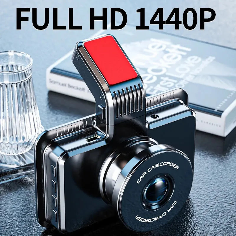 3-inch car DVR dash cam with dual lens system for front and rear recording