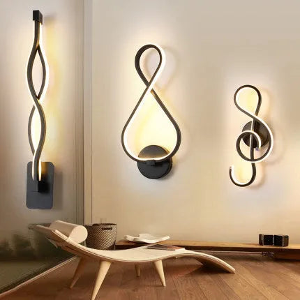 Nordic style LED wall lamp with a silicone shade mounted on a bedroom wall