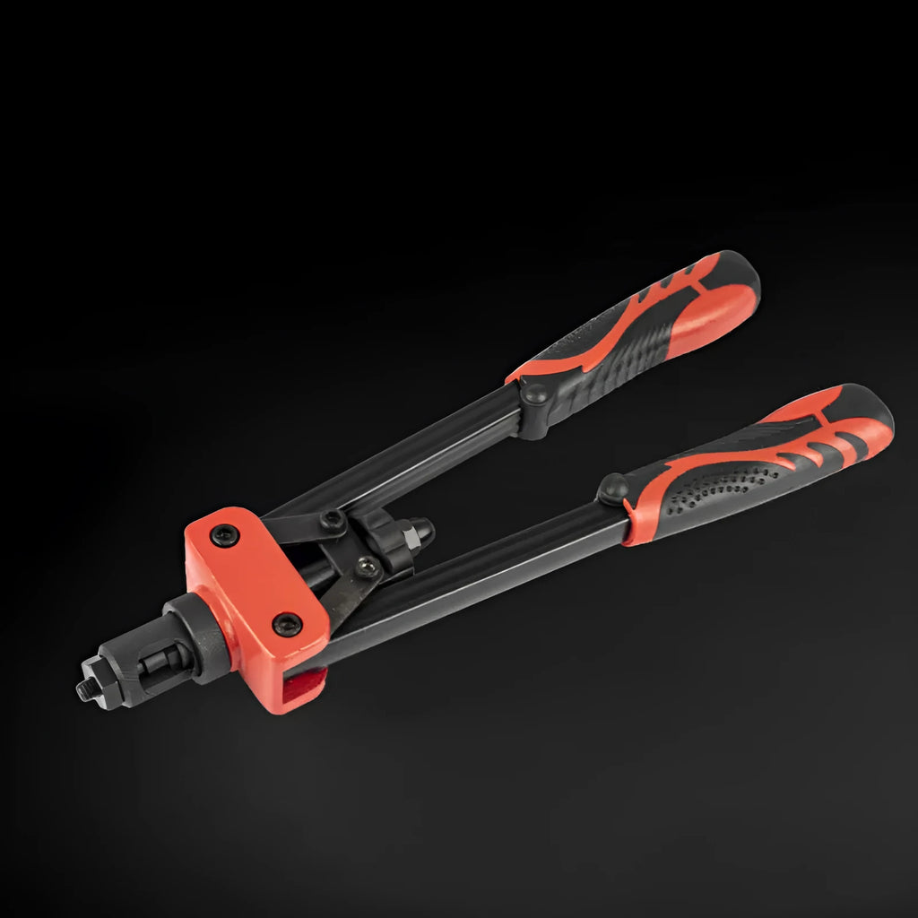 CQ14 model alloy rivet nut pull-setter tool with six M3 M4 M5 M6 M8 M10 tips, 37 cm long.
