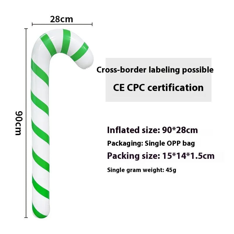 Inflatable PVC Christmas ball decoration for outdoor garden use with hand pump