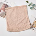Black mesh postpartum belly band with a cross-waistband design for tummy slimming.