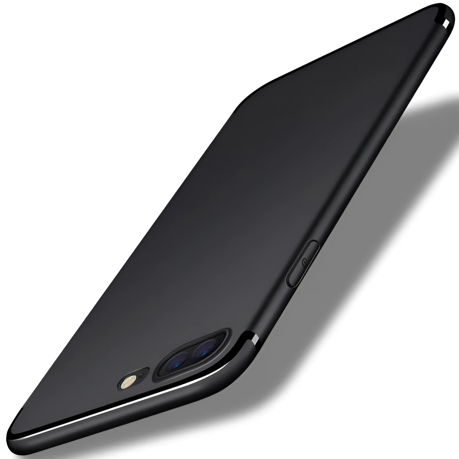 Flexible TPU mobile phone case for iPhone models 6 through X in black, blue, red, or white.