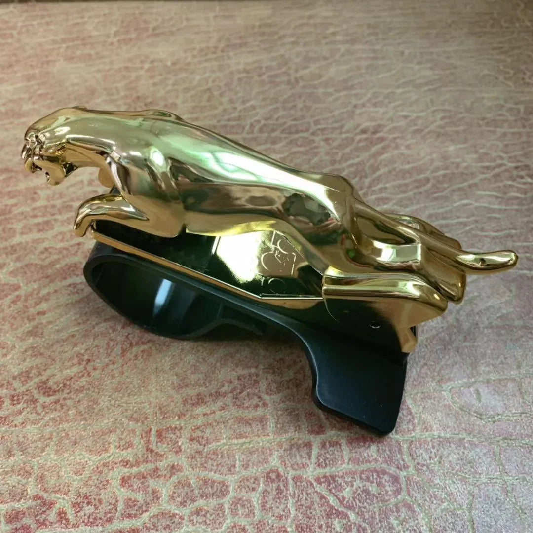 Car mobile phone holder with rotatable bracket in black, gold and silver ABS plastic finishes