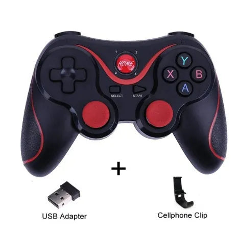 Upgraded X3 wireless Bluetooth game controller for Android phones in black and white colour options.