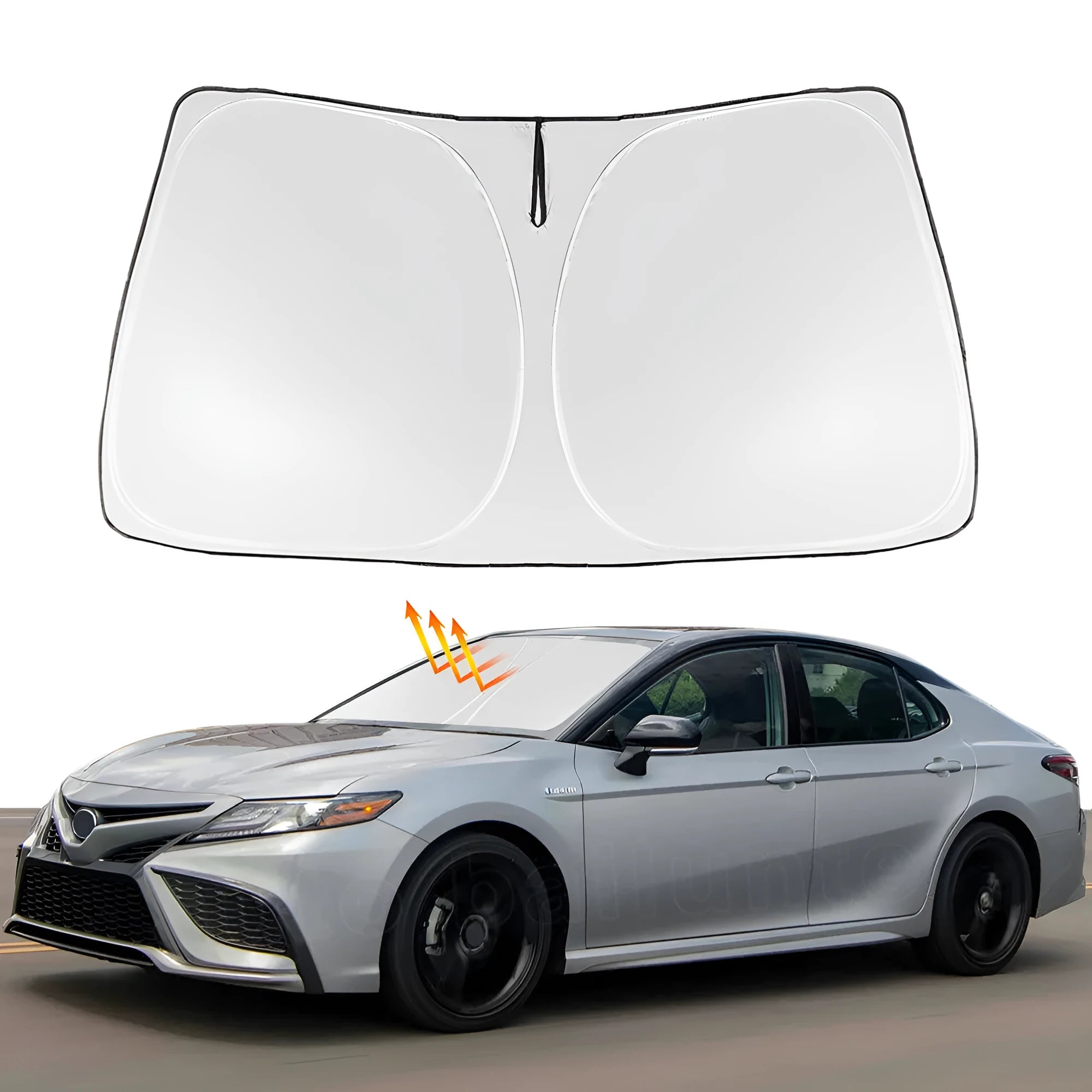 Silver tape sunshade cover for Toyota Noah XOVY 90 series car windshield