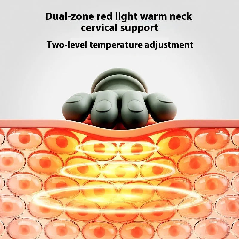 Rechargeable hand shoulder neck massager in N7 moss green colour for adult home use