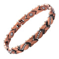 Retro bowknot five diamond strong magnetic red copper therapy bracelet unisex copper construction retro design