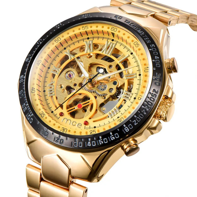 MCE men's mechanical watch with explosion-proof construction shown in available colour variations