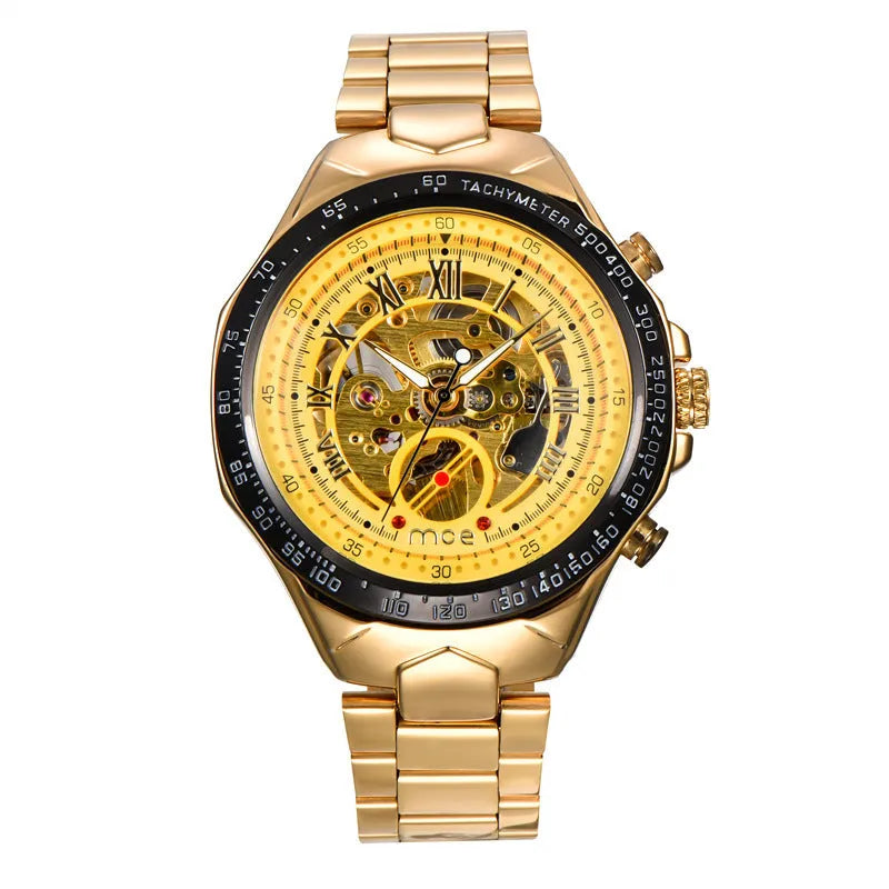 MCE men's mechanical watch with explosion-proof construction shown in available colour variations