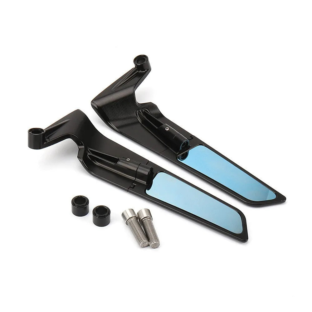 Universal aluminium alloy handle mirror with blue lens for street bike and electric car