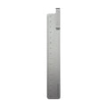 RUMA retro style metal aluminium bookmark ruler with 15cm laser-engraved scale in black grey colour