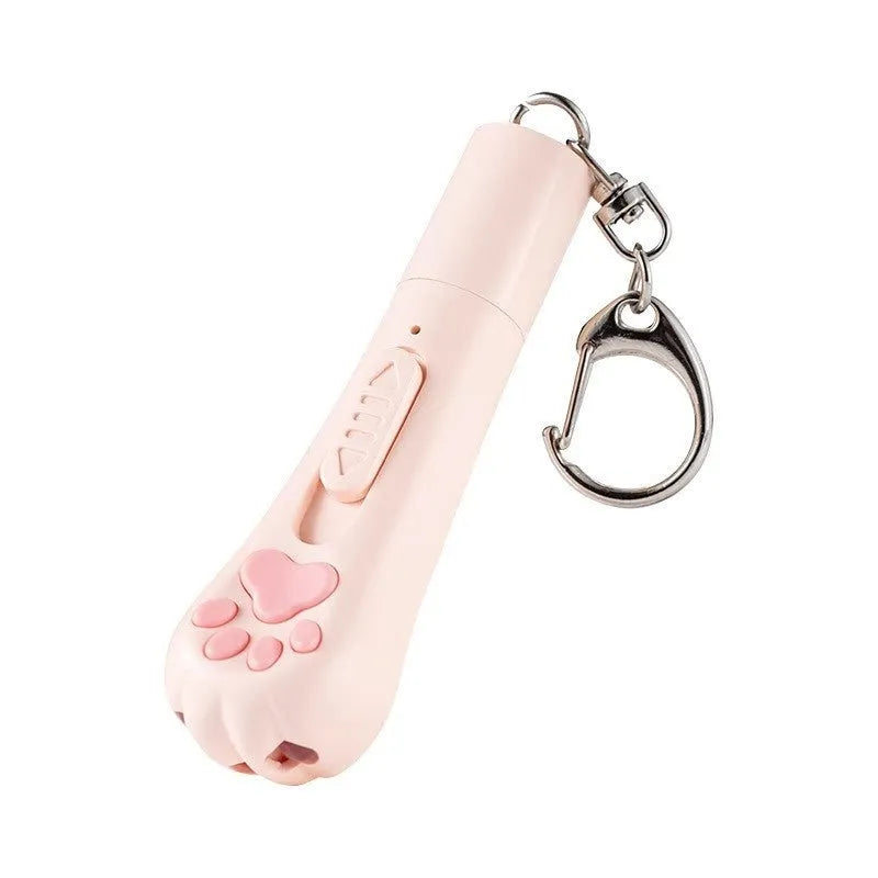 USB rechargeable cat teaser toy with self-moving mechanism and catnip-scented feather attachment