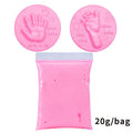Baby handprint and footprint clay kit in ten colours, 20g soft non-toxic clay