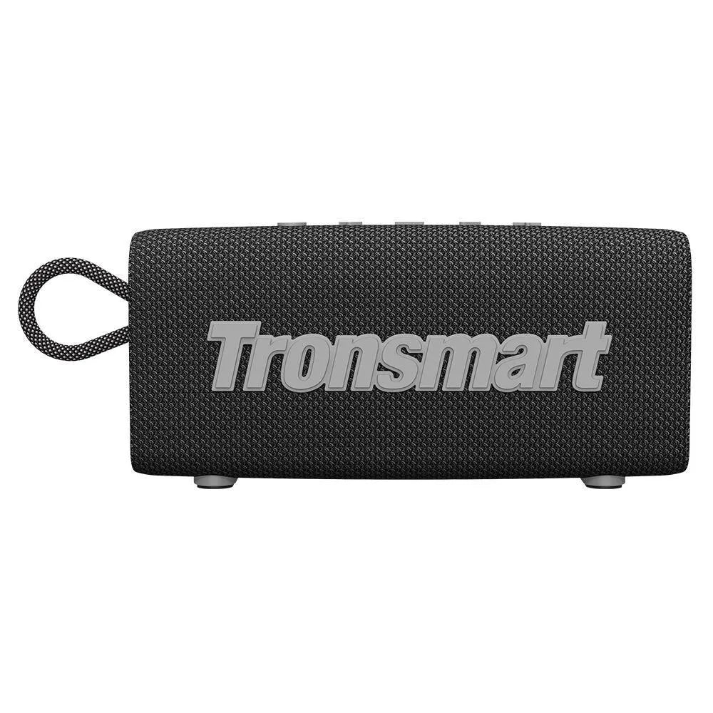Portable waterproof Bluetooth speaker in multiple colour options including camouflage, black, blue, and orange.