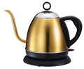 Stainless steel electric kettle with touch controls in gold colour option