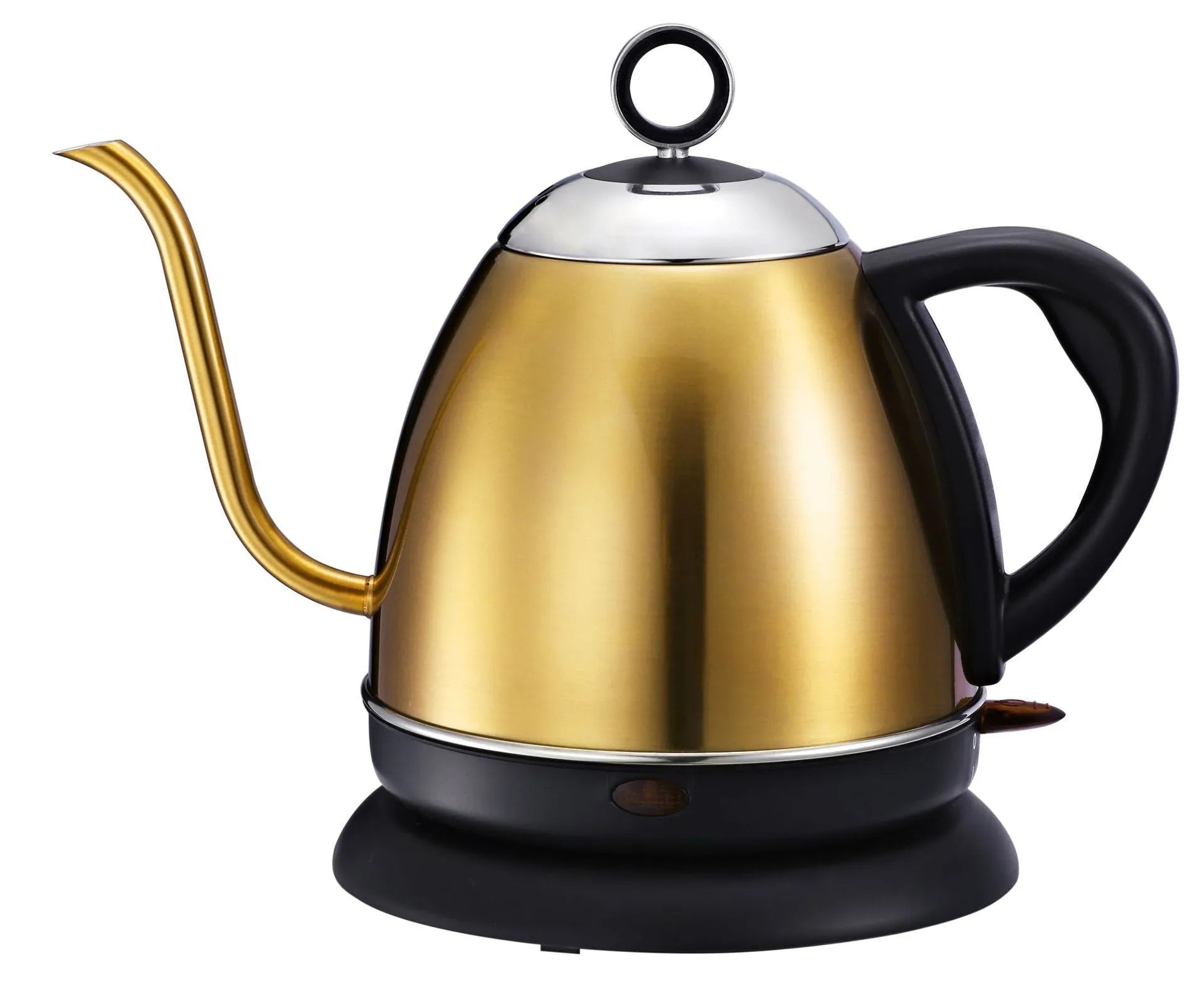 Stainless steel electric kettle with touch controls in gold colour option
