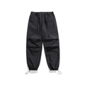 Men's casual trousers in thin ice silk nylon fabric with straight-leg fit, shown in multiple colour options