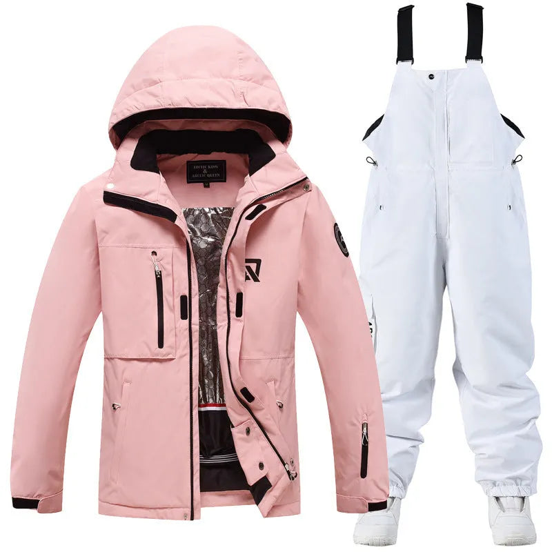 Unisex winter ski suit set with jacket and trousers for snow sports