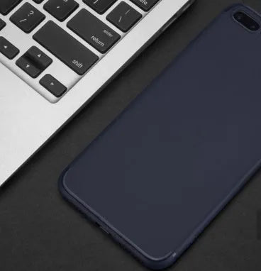 Flexible TPU mobile phone case for iPhone models 6 through X in black, blue, red, or white.