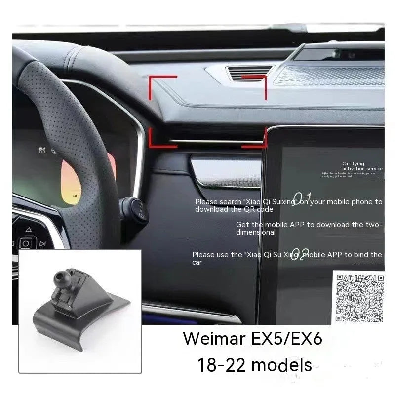 GOODWAY dashboard car phone bracket with 360-degree rotation mounted in vehicle