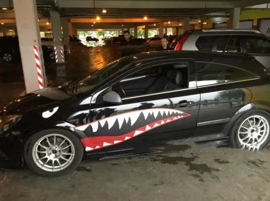 Shark design PVC car body sticker for vehicle personalisation in outdoor suitable material