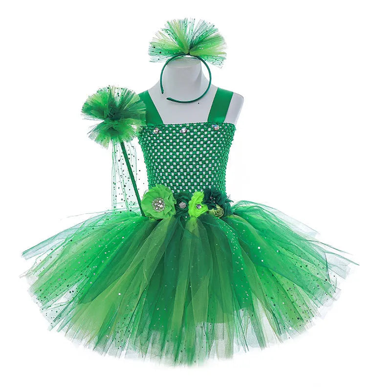 Cute sequined Western elf princess Christmas performance dress with pleated skirt in multiple sizes