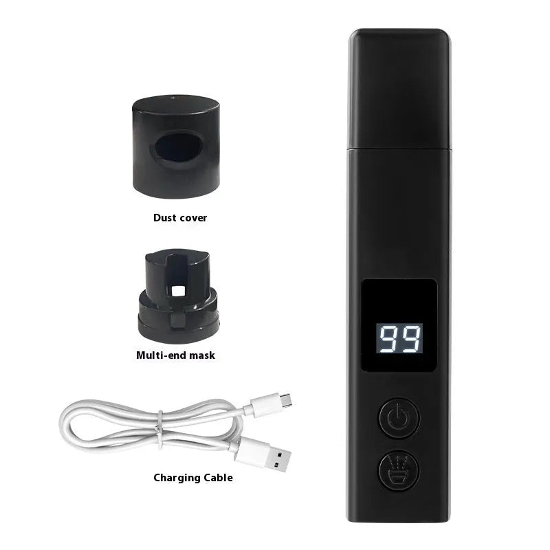 Pet electric nail grinder with dust cover and light for dogs, black ABS body, 150x30mm