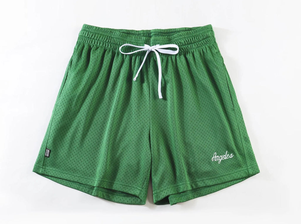 Men's personalised double-layer mesh shorts in various colours showing sport and leisure styling