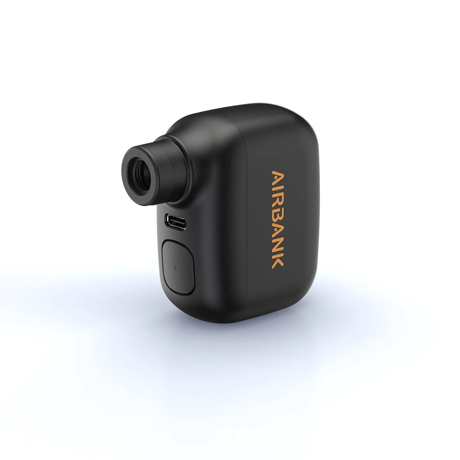 Black AS100 electric bicycle tyre inflator pump with USB charging cable and waterproof bag