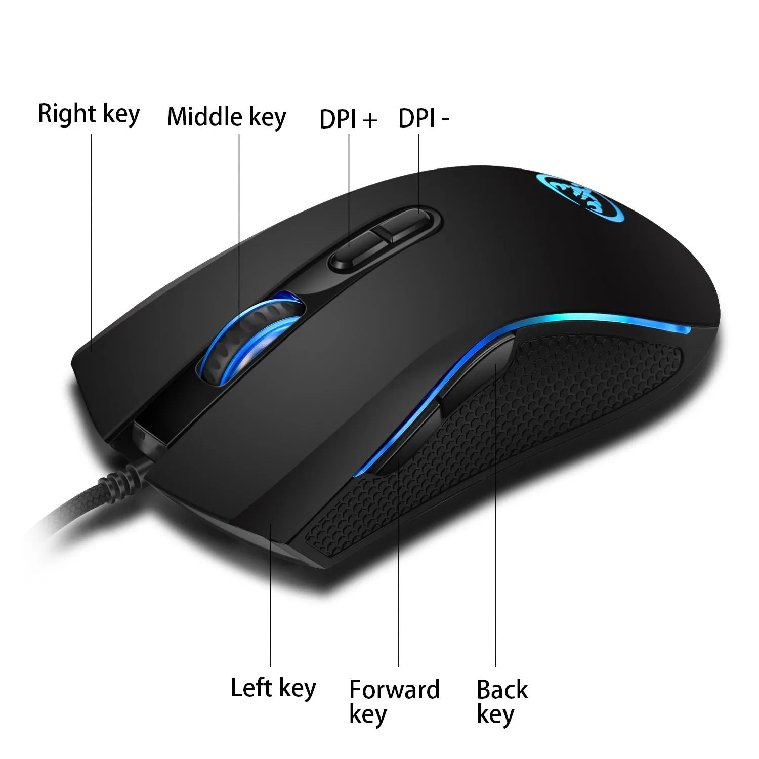 V700WB A869 white and black gaming keyboard and mouse set with colour backlight on desk