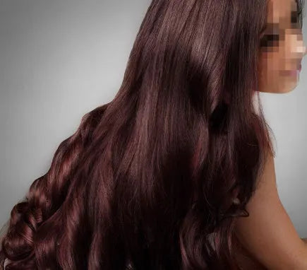 Plant aromatic hair colour cream tube showing soft luster finish in chestnut brown shade
