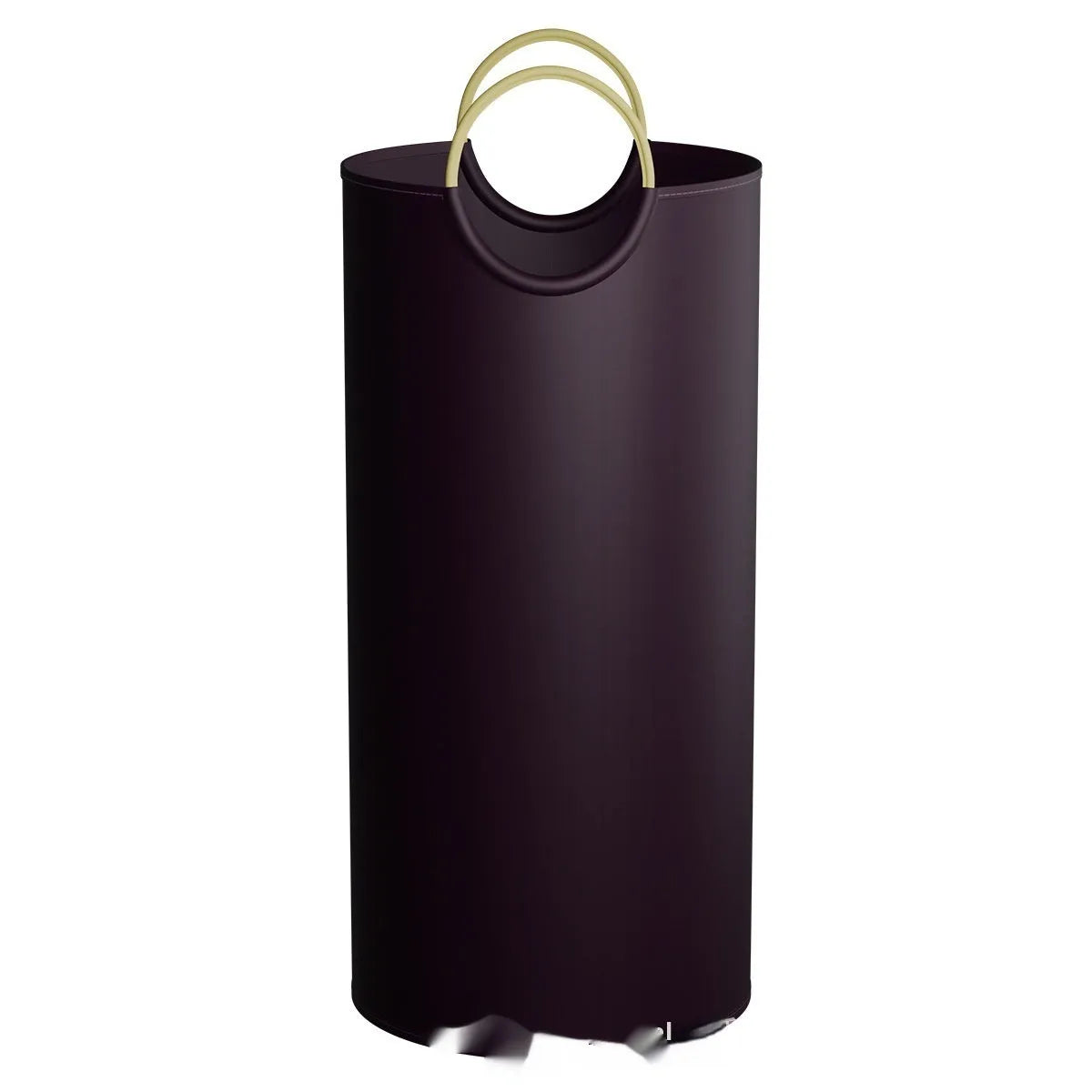 Round portable plastic trash can with optional patterned design, shown with dimensions 38cm by 72cm.