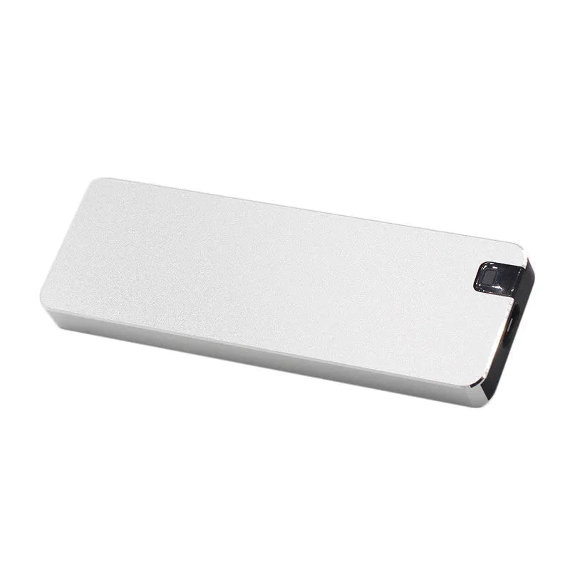 Portable solid state drive with metal shell showing USB 3.1 interface in multiple colour options