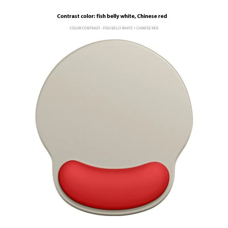 Silicone mouse mat with wrist support pad in gradient blue-black colour pattern