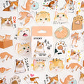 Children's decorative cartoon sticker set with 46 printed designs in protective packaging