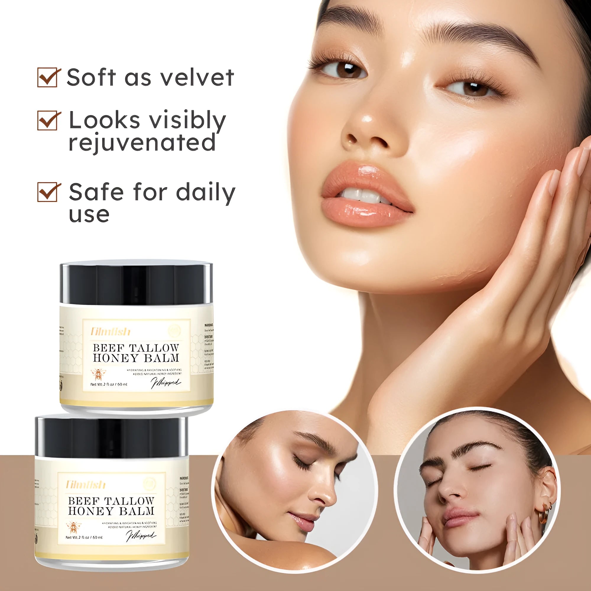 60ml honey moisturising body cream container with standard specifications