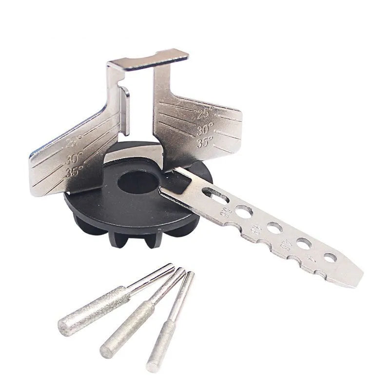Silver metal band saw blade accessory for electric chain grinding device