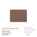 Waterproof PU table mat in beige, large size 56x33cm, with flocked backing, on a dining table