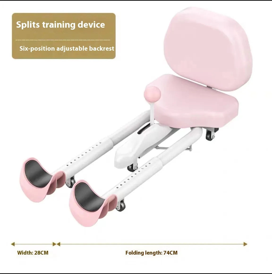 Leg stretching equipment with backrest option for yoga and dance flexibility training