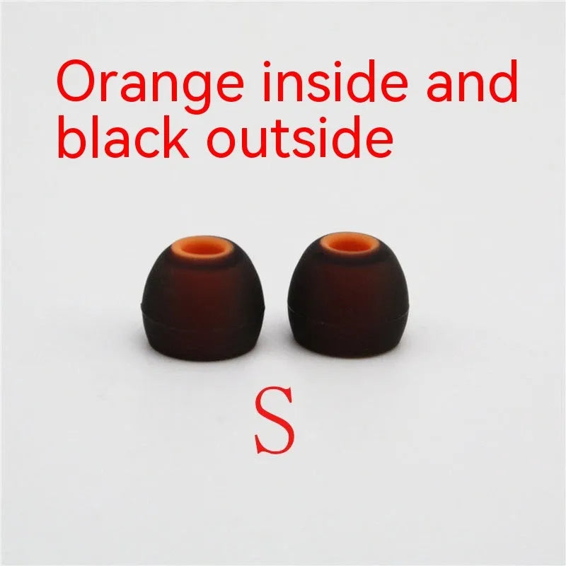 Two-tone silicone earphone sleeves for in-ear headphones with 3.8mm aperture