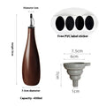Ceramic oil pot with funnel for kitchen use in black, coffee, or white colour