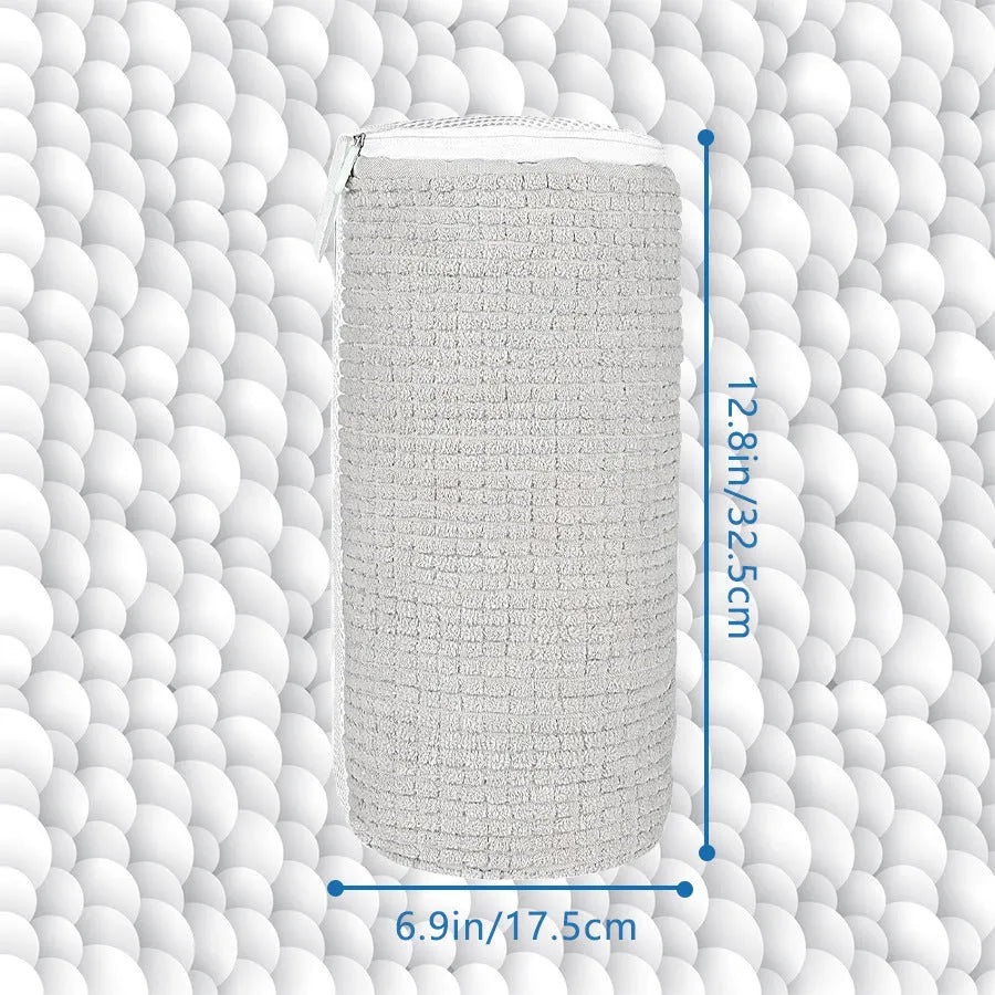 Shoe washing bag made of polyester in white colour, anti-deformation design for machine washing