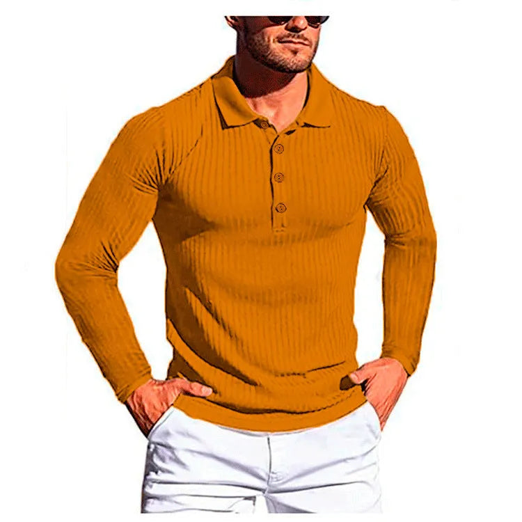 Striped elastic knit summer shirt in loose fit with short sleeves showing colour options