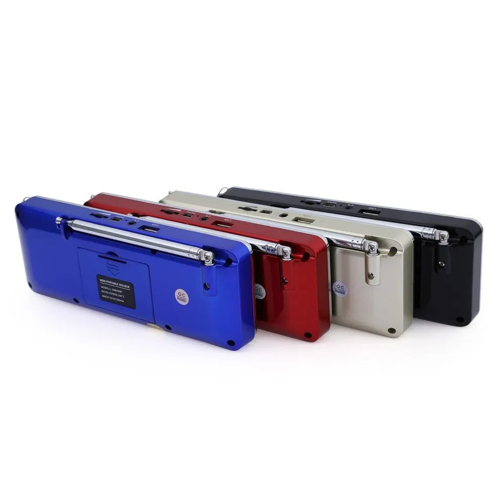 Hot L-288AMBT mini portable AM FM radio Bluetooth speaker with LCD screen, black colour